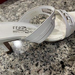 Salvatore Ferragamo Loretta Bianco Calf Heels